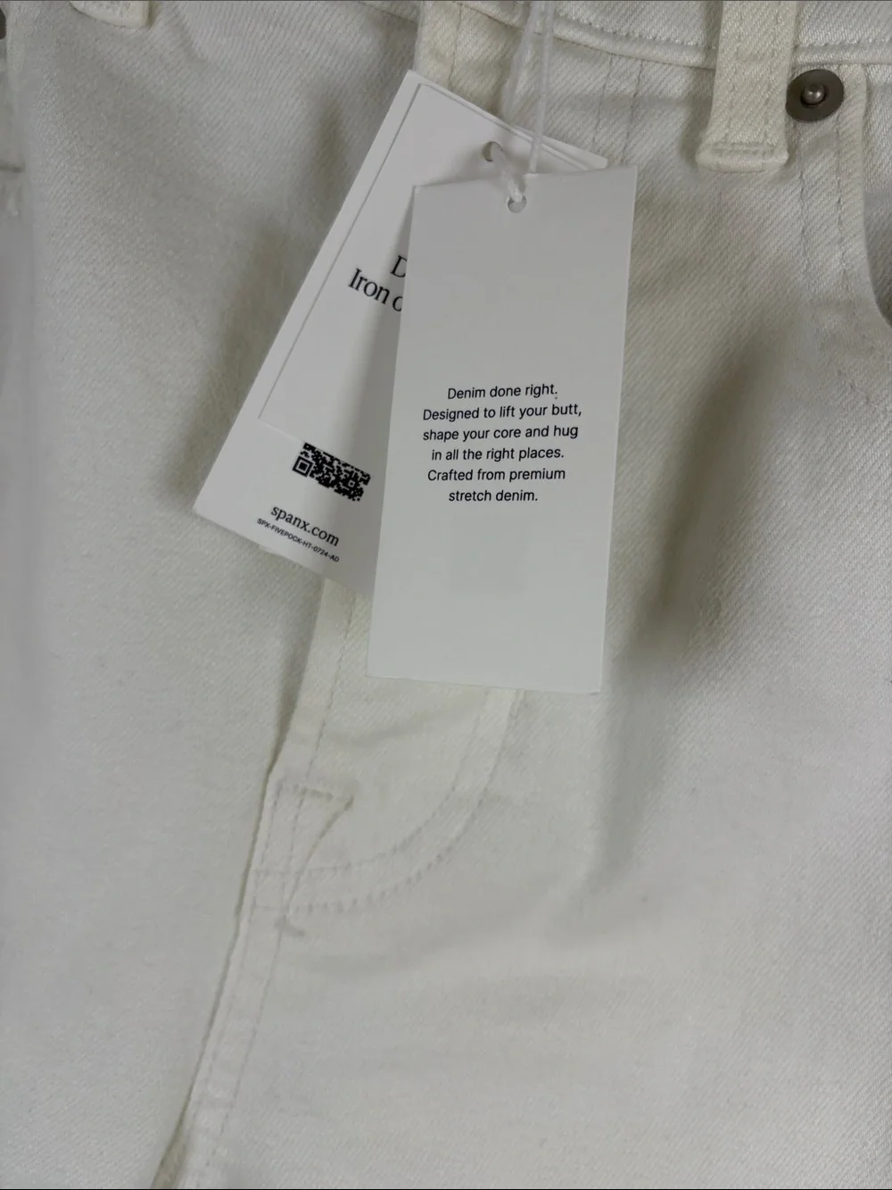 SPANX Lycra Flare High-Rise Jeans- Color: Linen Sz 10 *See Description* NWT Flaw